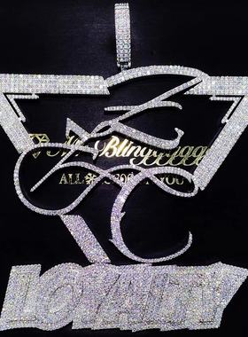 Mr.Bling私人定制925银莫桑吊坠