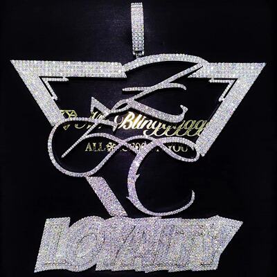 Mr.Bling私人定制925银莫桑吊坠