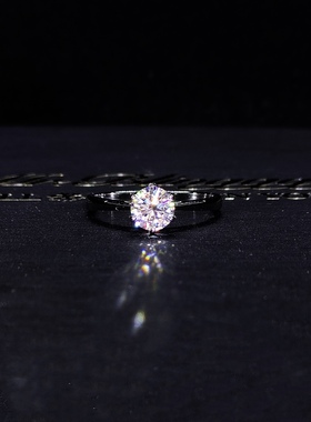 Mr.Bling情侣纯银莫桑石钻戒戒指