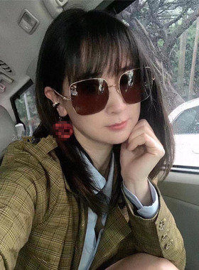 欧美墨镜女连体方大框明星网红男女同款时尚街拍防紫外线太阳眼镜