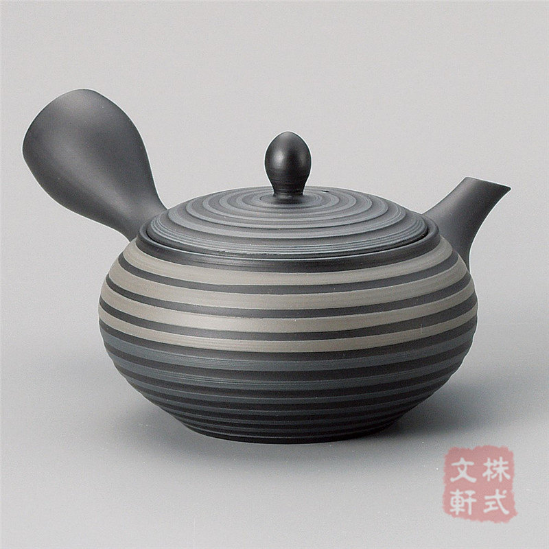 日本直邮 常滑烧 手工作朱泥黑泥宝龙北龙急须泡茶壶侧把横手急须