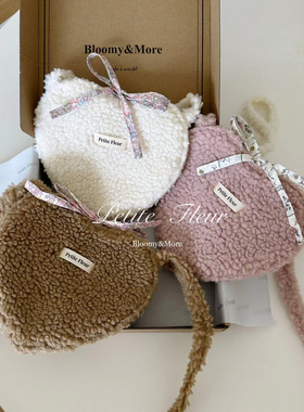 Petite Fleur原创设计 秋冬限定英国Liberty碎花内胆羊羔毛爱心包