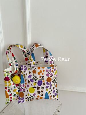 Petite Fleur原创设计 水果多多童趣感撞色tote包环保袋