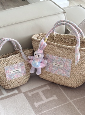 Petite Fleur原创纯手工 Liberty露露紫 夏日限定手编菜篮子包