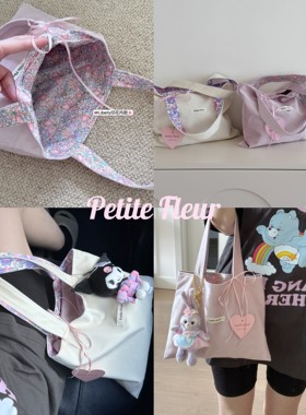 Petite Fleur原创设计 秋冬新款 英国Liberty碎花内胆丝绒包包