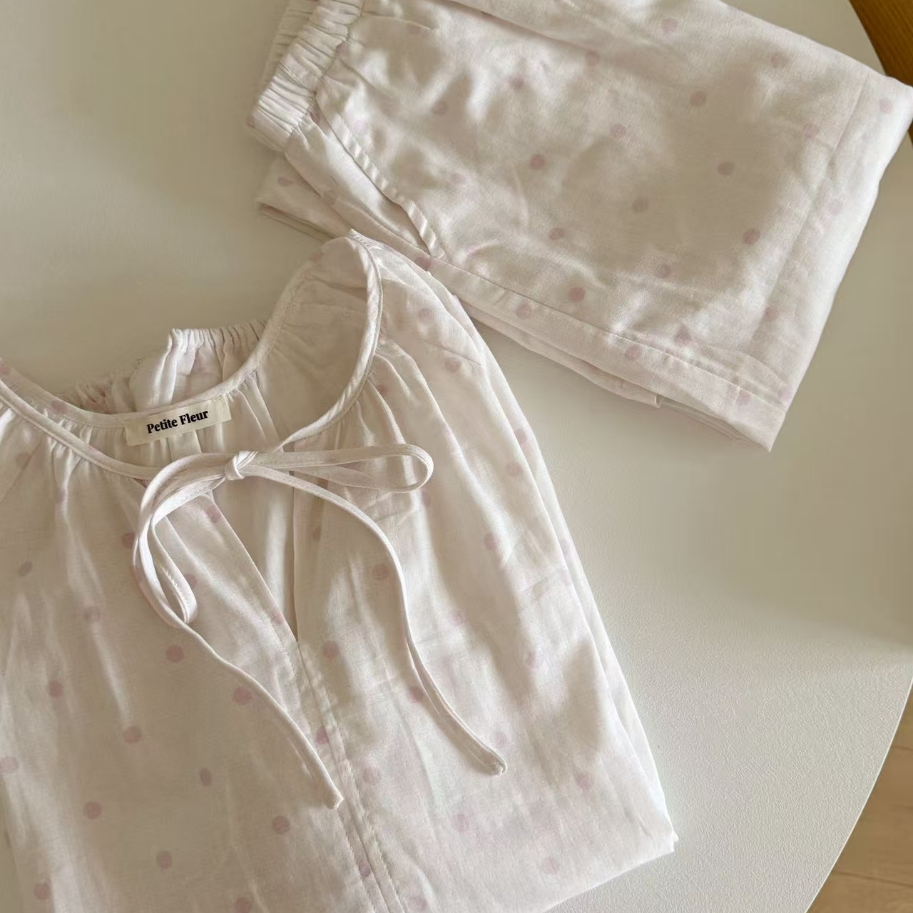 Petite Fleur有机棉婴儿纱布巾系列 法式慵懒日常居家睡衣套装