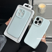 新天蓝苹果17手机壳液态硅胶适用iPhone17Promax全包防摔17Air新款 16Promax纯色耐脏15简约14高级13 12软套11