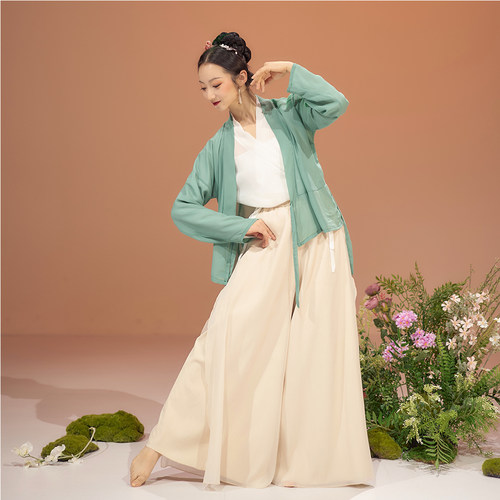 真丝顺纡桑蚕丝汉服套装