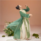 宋制汉服改良古典舞纱衣纱裤 粉墨千秋 原创新中式