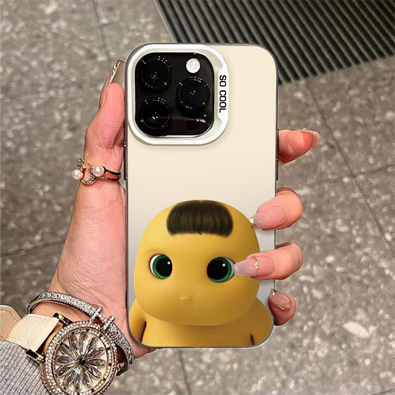 刘海奶龙苹果16ProMax可爱iPhone15Plus搞怪14pro趣味13手机壳适用小米12红米k70华为pura8