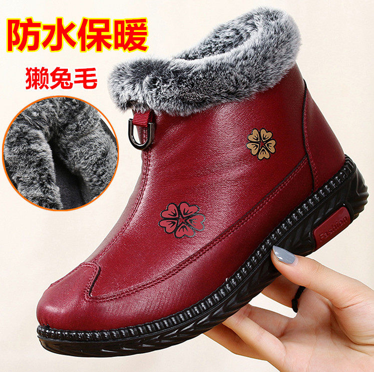老北京布鞋雪地靴棉鞋加绒加厚