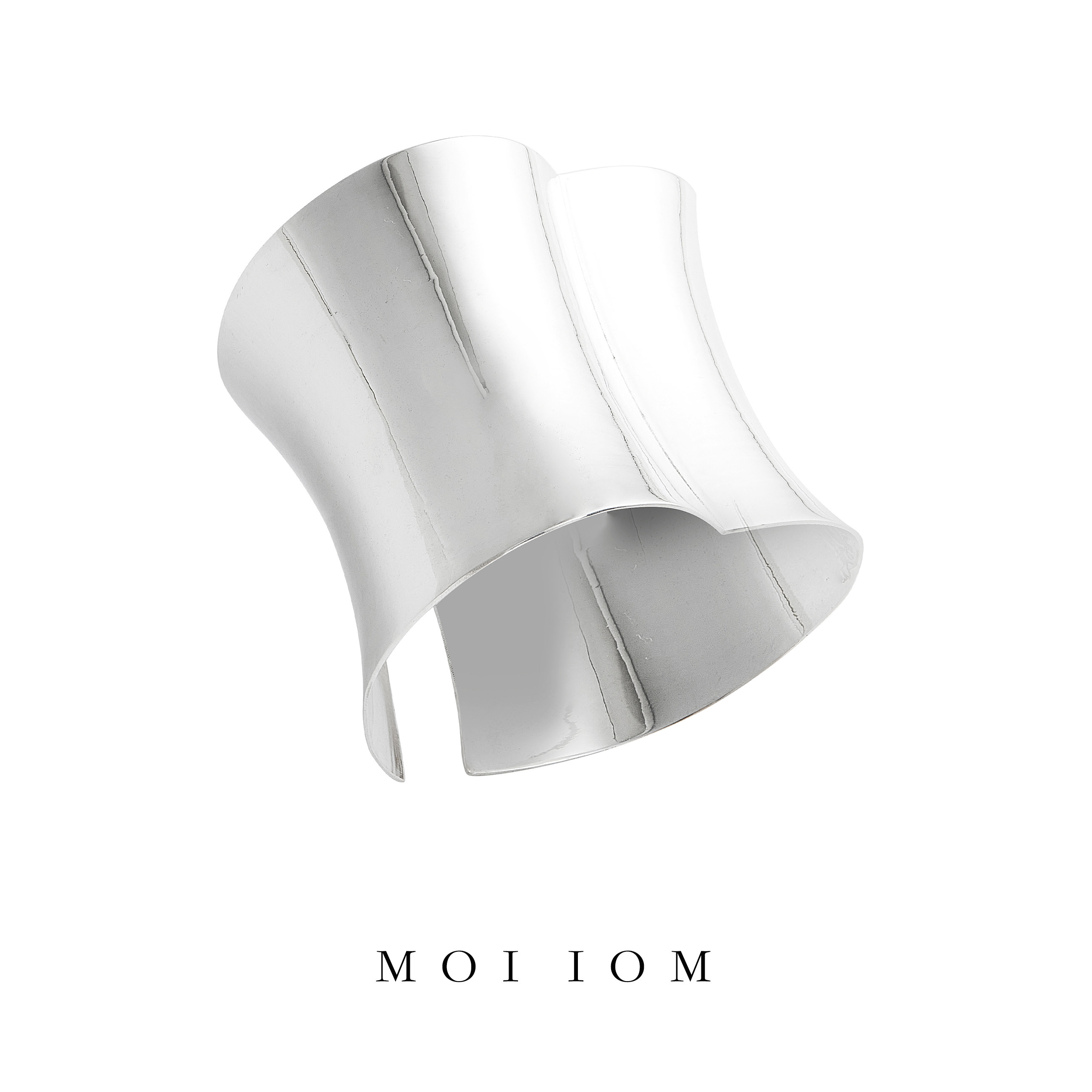 moi iom小众原创设计全手工定制925银925银极简轻奢爱心大手镯