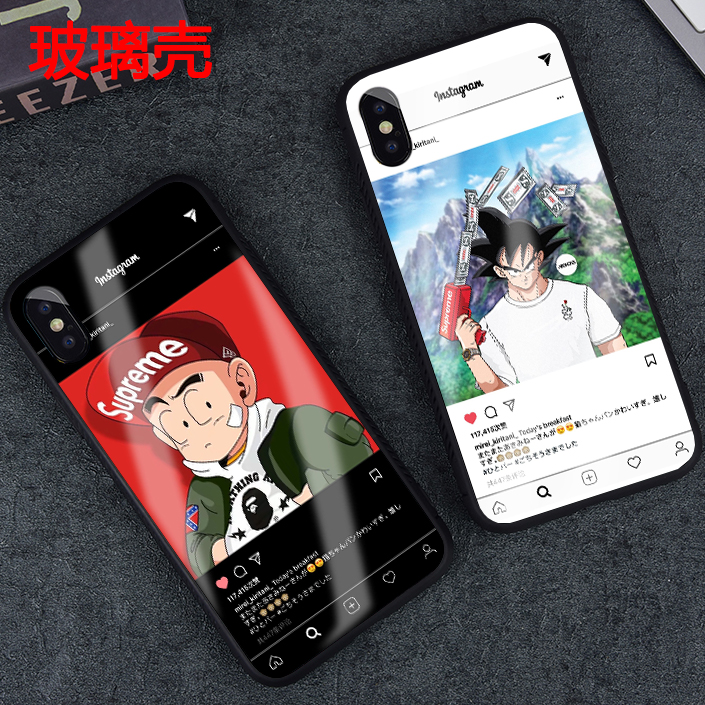 限9999张券潮牌七龙珠悟空iPhoneXsMax手机壳ins风苹果11pro玻璃7/8plu