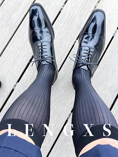 LENGXS男士镜面油光丝袜