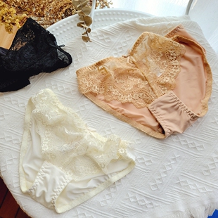 浮力回馈#两条19.9#好质量蕾丝冰爽舒适速干三角裤女底裤夏透气