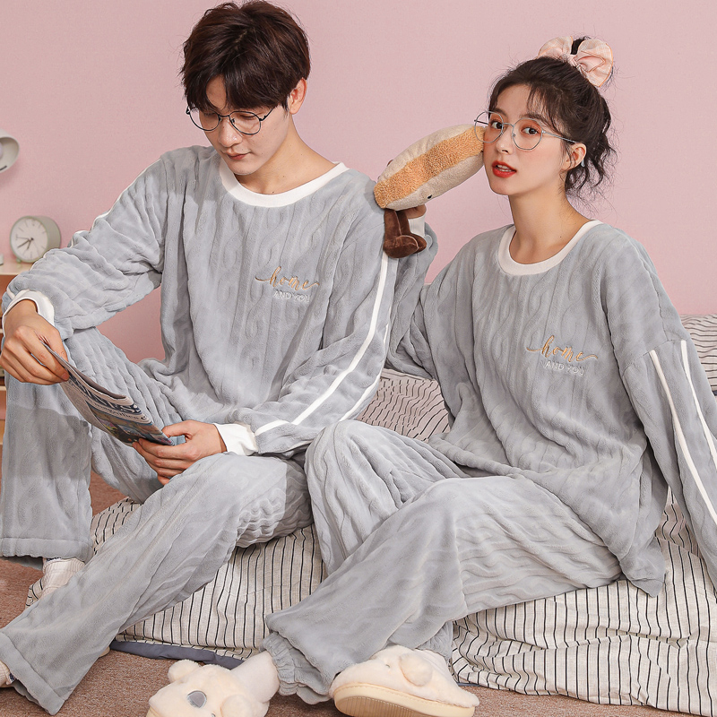 珊瑚绒睡衣情侣加厚加款