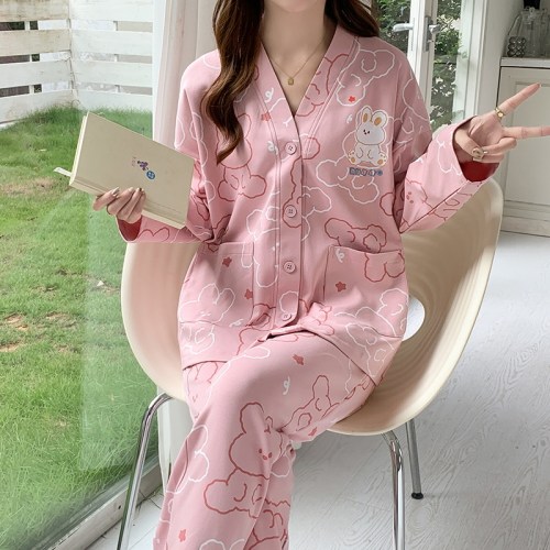 女士韩版宽松可爱长袖和服家居服
