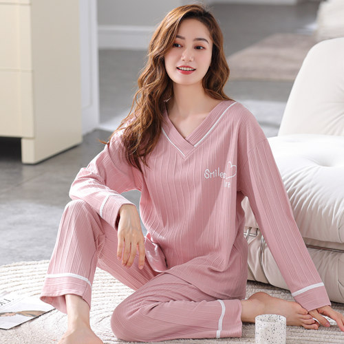 女韩版可爱宽松长袖家居服套装