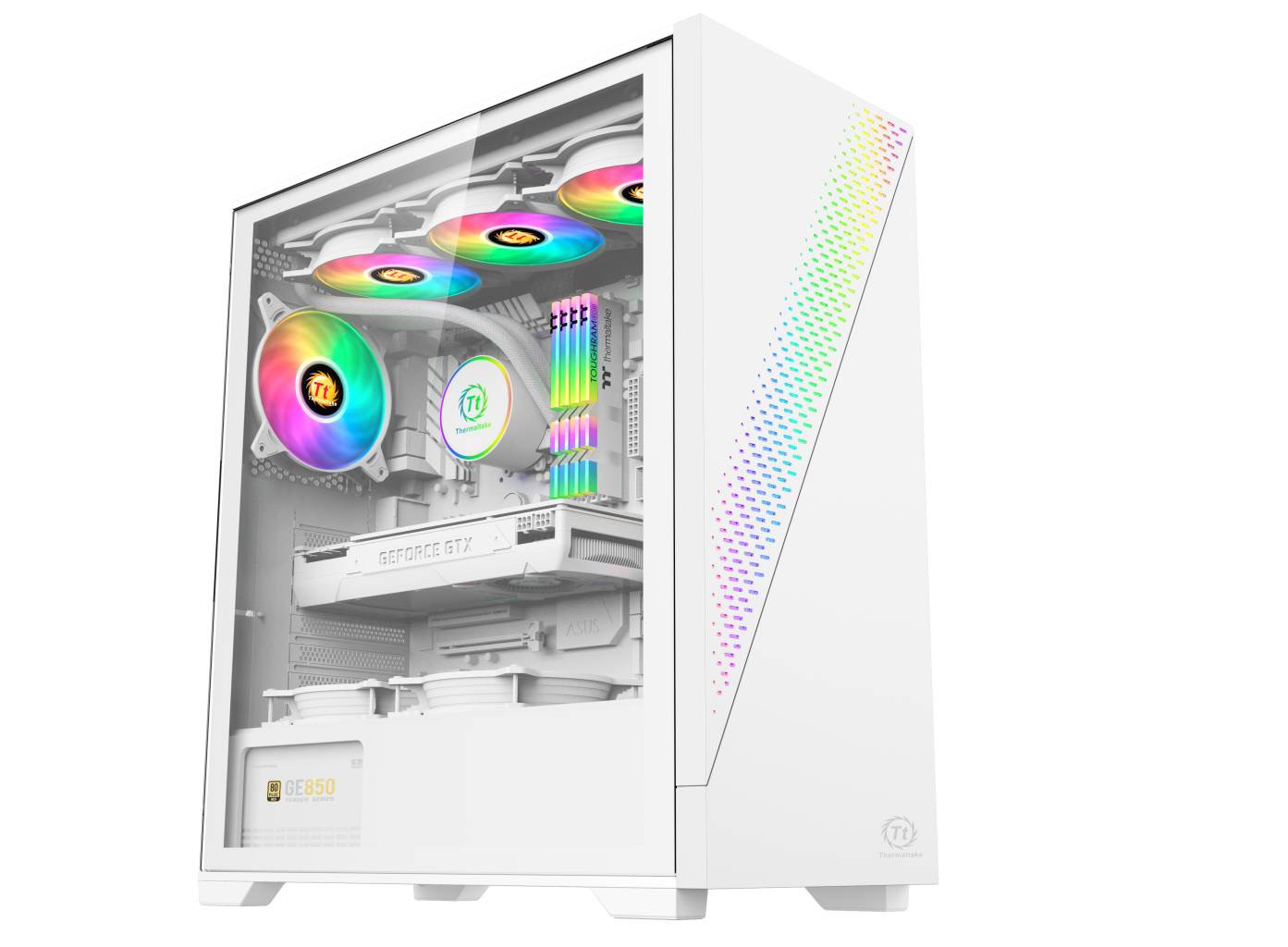 Thermaltake途腾TT电脑机箱K36白色侧透ARGB灯带360水冷ATX大板