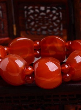 巴西时尚款风红玛瑙手串