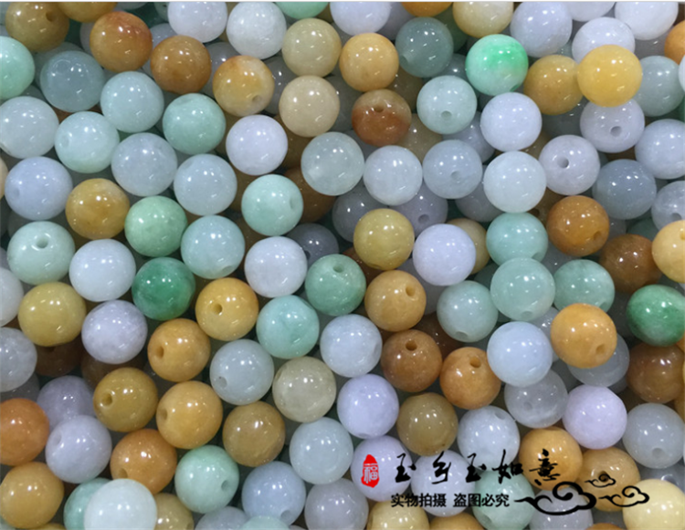 翡翠a货项链玉石工艺品散珠