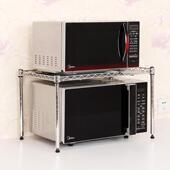 35高单层置物架微波炉架一层不锈钢色收纳架烤箱架橱柜隔层分层架