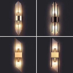 跨境爆款轻奢壁灯现代卧室床头灯高端不锈钢客厅背景墙灯具