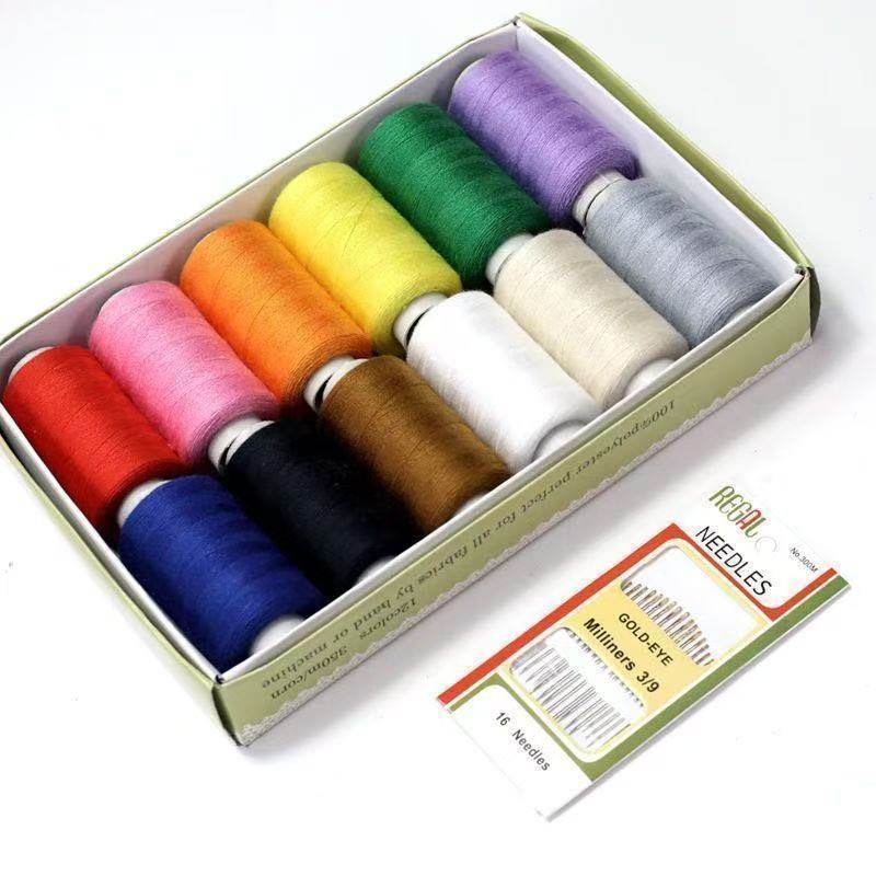 【清仓款】家用缝衣线彩色缝线大卷402套装衣服缝补DIY手工缝纫线