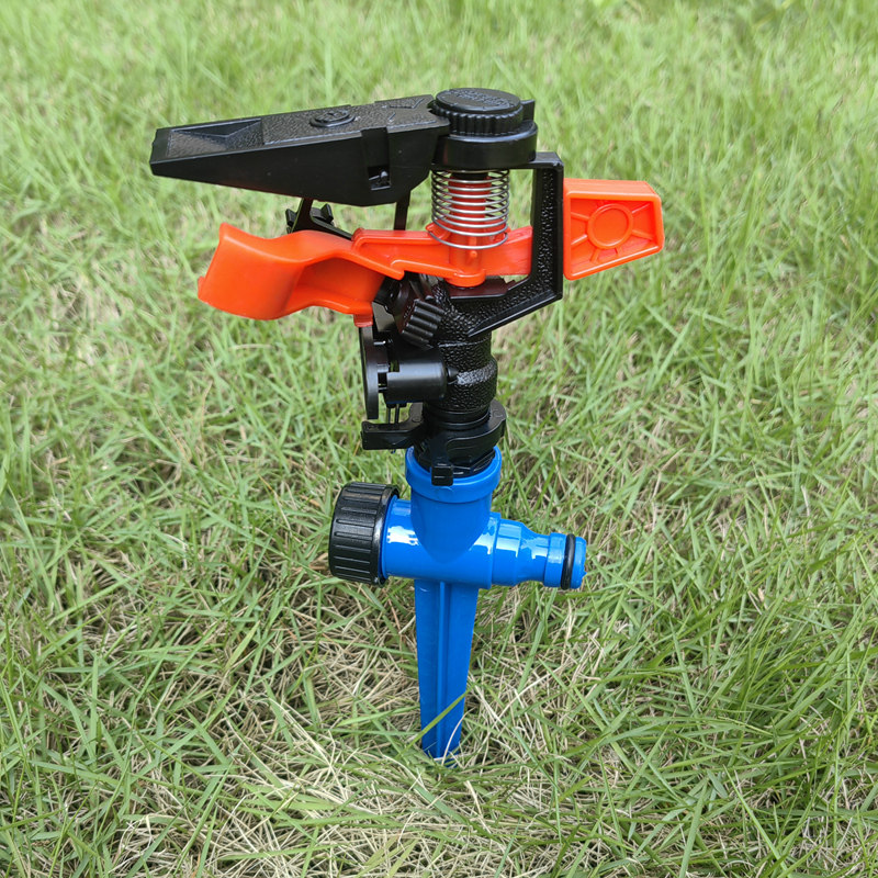 塑料草坪园林自动旋转4分6分360度可调摇臂喷头