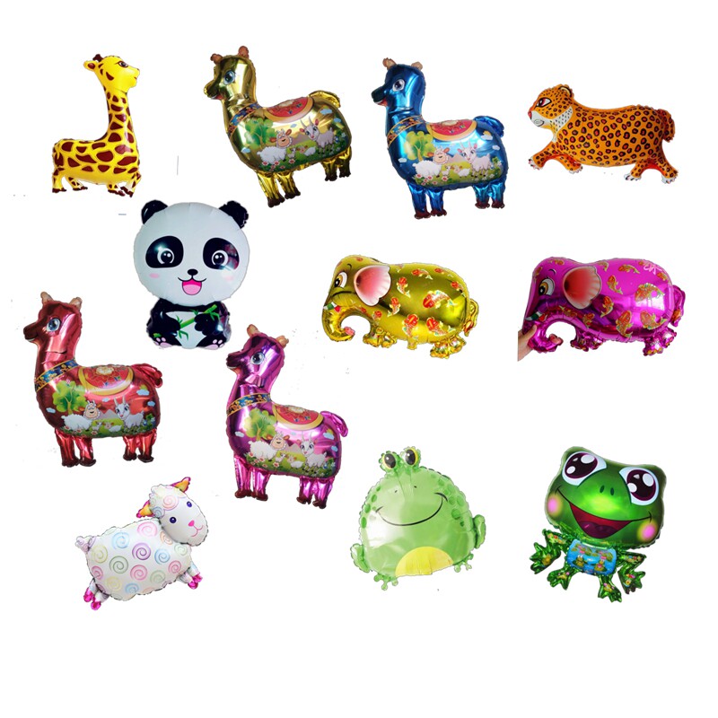 熊猫 抱心羊驼草泥马 大象 豹子 骆驼 袋鼠 长颈鹿 生日气球