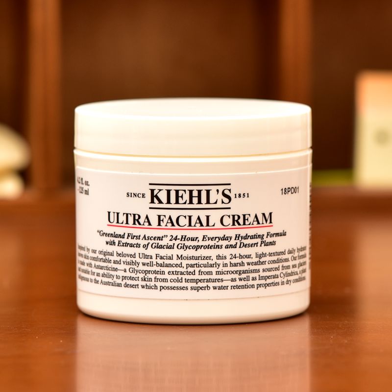 现货kiehls科颜氏高保湿面霜125ml冰河蛋白滋润补水女清爽大瓶女