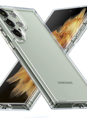 适用于三星S25 Ultra透明防摔手机壳S24 Ultars晶透轻薄软边PC硬壳S23+Plus大孔手机保护壳S23 Ultra