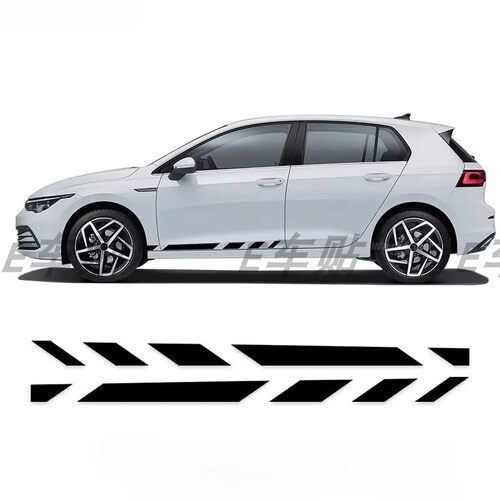 适用于大众高尔夫MK8 GTI R Line GTD GTE汽车车贴拉花车身侧贴纸