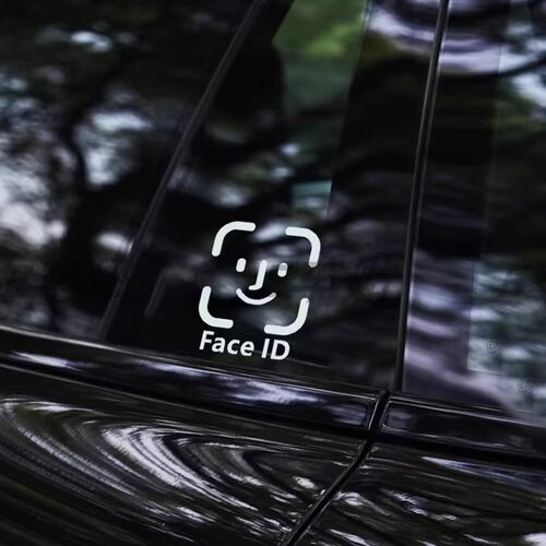 FACE ID手机面部识别贴花 创意有趣的贴纸 笔记本电脑车身防水贴