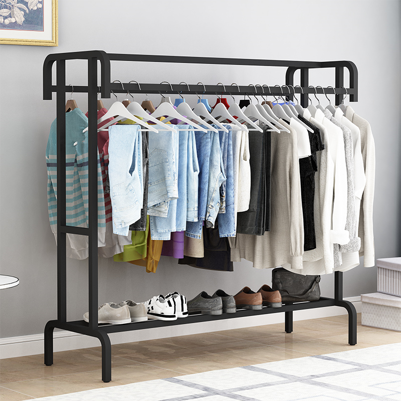 加固落地阳台卧室挂衣架