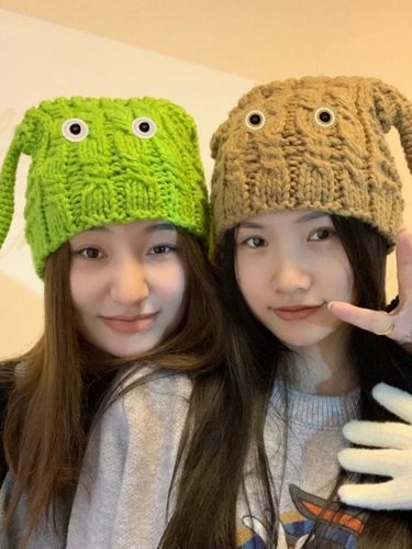 新针织帽搞怪萌趣痞幼同款毛线帽