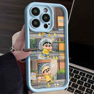 雨衣小新适用iPhone14promax手机壳苹果15 全包13创意12高级11