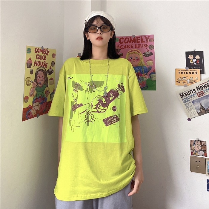 Korean version of Harajuku loose short sleeve T-shirt