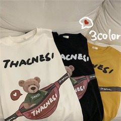 實拍夏季新款短袖印花寬鬆韓版T恤上衣