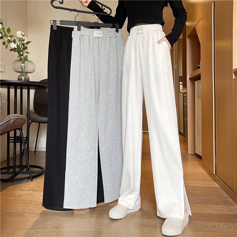 New split wide leg pants loose casual pants women's pants