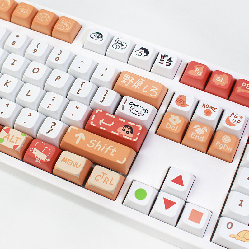 귀여운 크레용 신짱 XDA 키보드 캡 PBT 소재 서큐버스 AKKO 키캡 키캡 수렴 여신 불투명 DIY