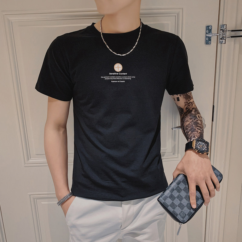 B302T2021春夏新款男印花短袖T恤无头社会风,男装T恤,电商B216（原B302）