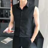 B302CS203特2021夏装新款男士无袖衬衫衬衣跑量神器，男装衬衫，电商B216（原B302）