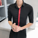 B302CS1402021新款夏装男士七分袖工装男中袖衬衫店主风，男装衬衫，电商B216（原B302）