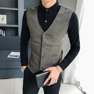 B302 CS41 2021秋男长袖假两件衬衫 工作服衬衣 M-5XL图片