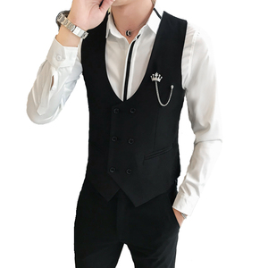 B302 MJ11 特 不要胸针35 2021秋装新款男士马甲 夜店工作服图片