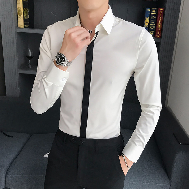 B302CS402021秋款潮男士织带长袖衬衫持续出货,男装衬衫,电商B216（原B302）
