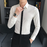 B302CS402021秋款潮男士织带长袖衬衫持续出货，男装衬衫，电商B216（原B302）