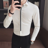 B302CS342021秋新品男士长袖衬衫衬衣店主风，男装衬衫，电商B216（原B302）