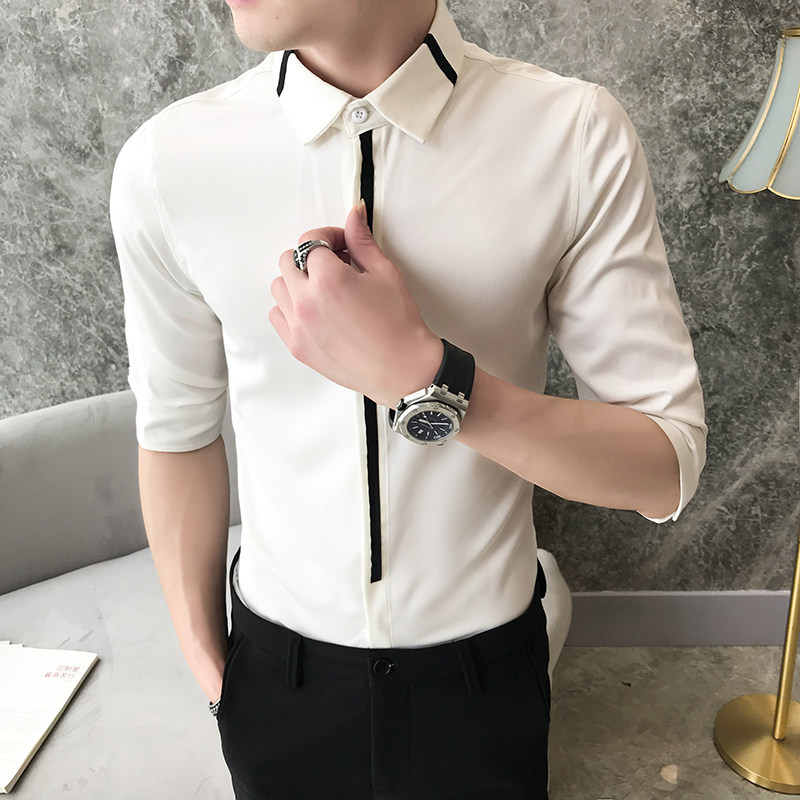 B302CS1182021春夏新款男士织带衬衫衬衣M-5XL,男装衬衫,电商B216（原B302）